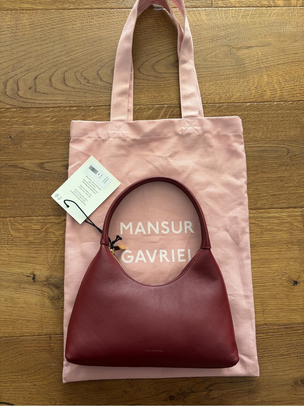 Mansur Gavriel Bordeaux Leather Shoulder Bag